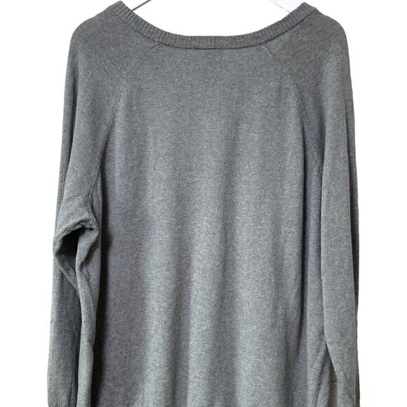 TORRID Cheers Sweater Size 18/20 2X Plus Size CottonPullover Gray Top Sequins - Picture 10 of 15
